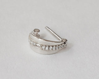 Wide Stones - Diamonds 14k Gold Clicker