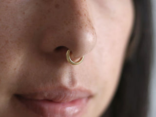 14k gold septum ring