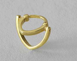 Triangle Swing - 14k Gold Clicker Ring