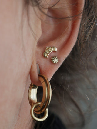 Dragon Flower – Gold Mandala Dragon Scale Stud