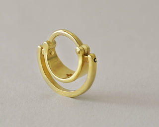 Swing wide - Statment 14k Clicker Ring