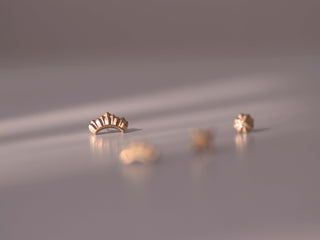 Dragon of Night – Geometric Dragon Scale Stud