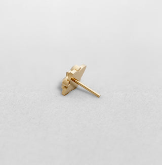 Dragon Flower – Gold Mandala Dragon Scale Stud