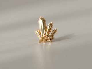 Crystal Blast - 14K Gold Crystal Stud Earring