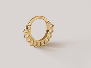 Longing for Winter – 14K Gold Clicker Hoop