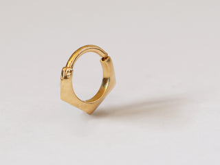 Geo – 14K Gold Piercing Clicker Ring