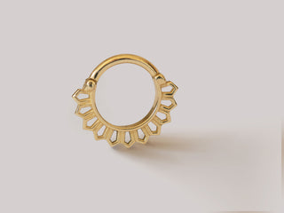 Longing for Winter – 14K Gold Clicker Hoop