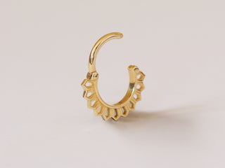 Longing for Winter – 14K Gold Clicker Hoop