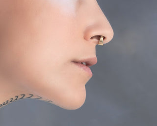 wide gold septum jewelry