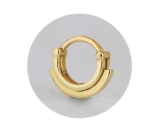 solid gold septum clicker ring