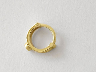 Mini - 14K Gold Double Bar Clicker Ring