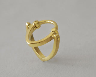 Triangle Swing - Double Gold Septum Ring