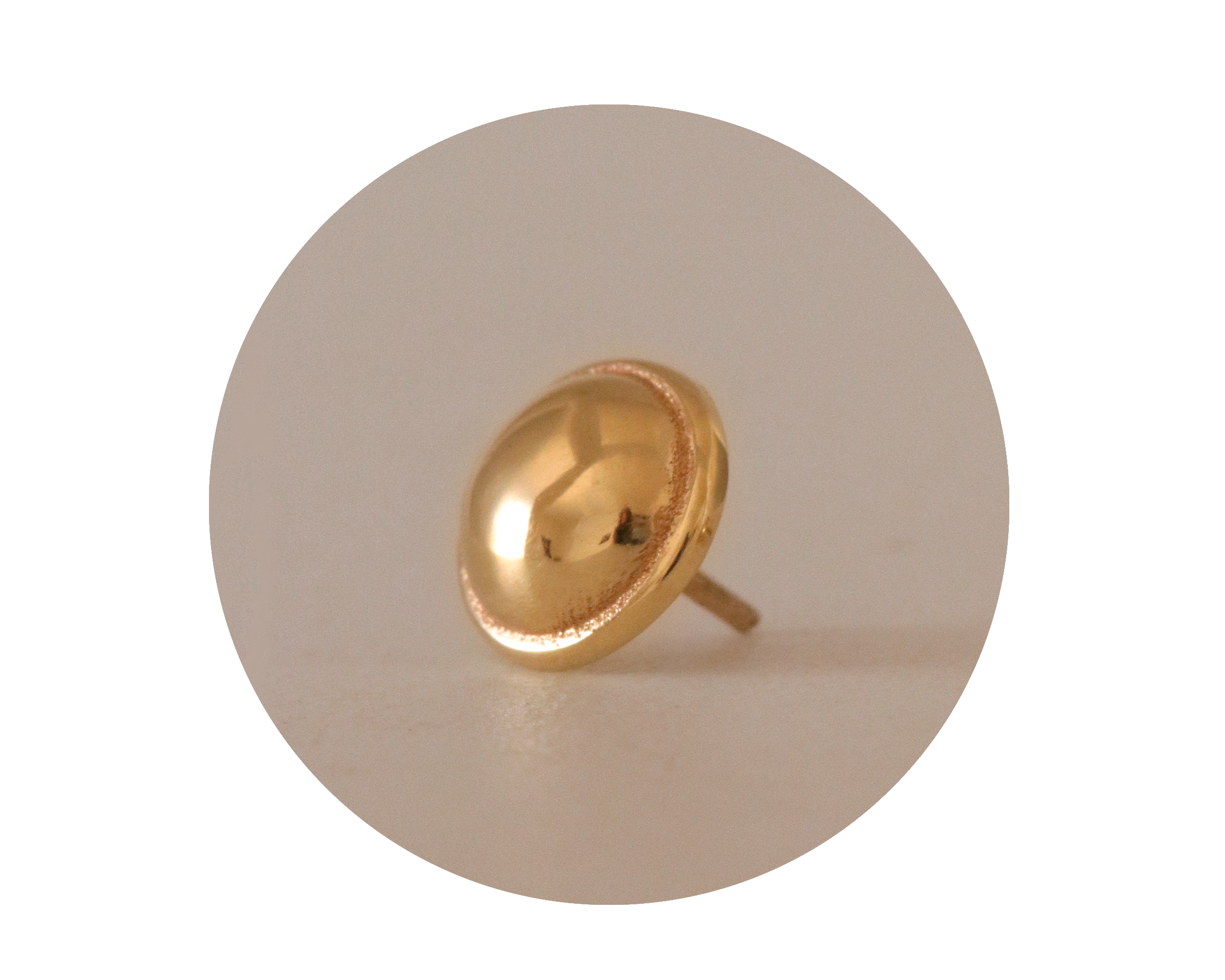 Dome - Solid Gold Threadless End Jewelry