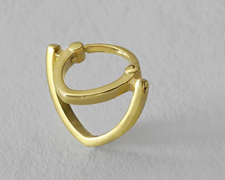 Triangle Swing - Double Gold Septum Ring