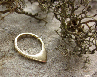 Triangle1 - Dainty 14k God Septum Ring