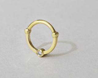 diamond 14k gold clicker ring