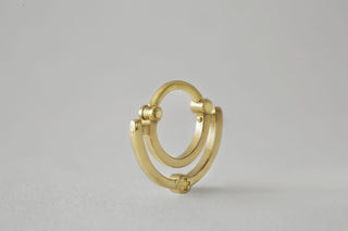 Swing Stone - Diamond Solid Gold Septum Ring