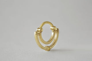 Swing Stone - Diamond and Gold Clicker Ring