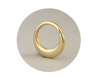 yellow gold seamless piercing ring