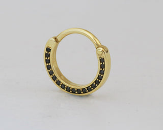gold and diamonds piercing ring